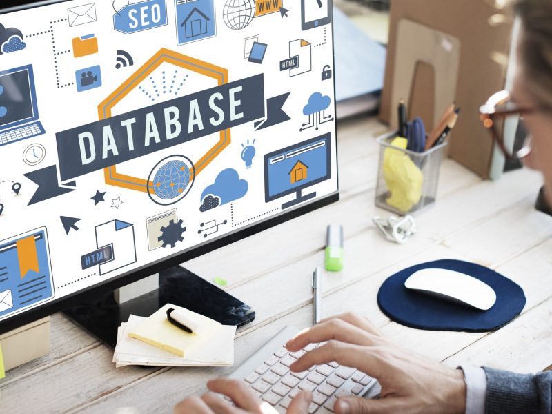 Database Computer System Digital Storage Concept