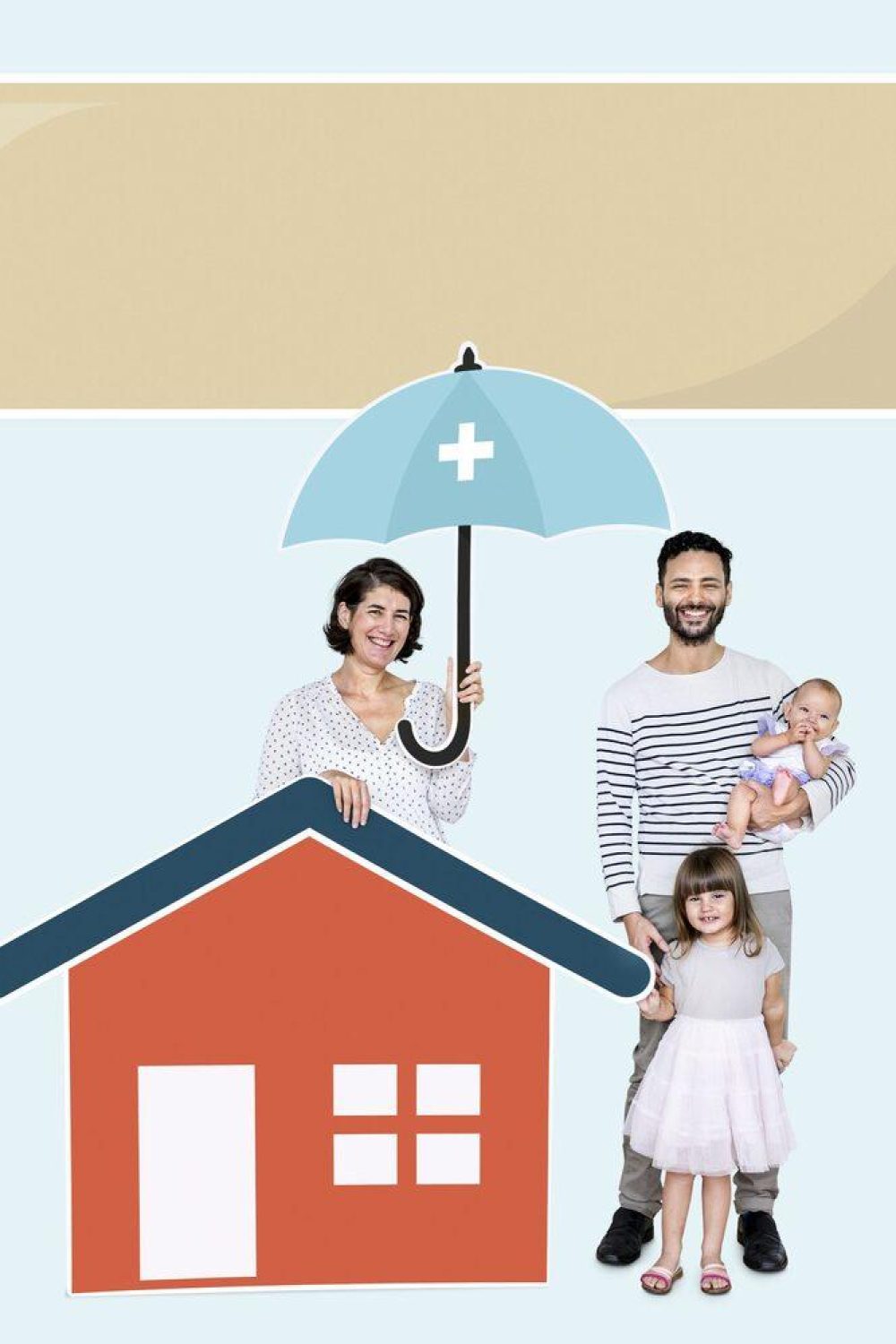 Family living in a secure home